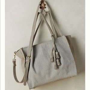 Anthropologie- Miss Albright Grey Tote Bag